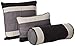 Chezmoi Collection 6-Pieces 3-Tone Embroidery Comforter Set/Bed-in-a-Bag, Twin, Black/Gray