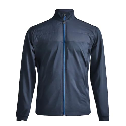 Image of Island GREEN IGJKT2394 Men's Zip Through Padded Long Sleeve Outdoor Quilted Jacket, IGJKT2394 - Navy, L
