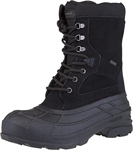 Kamik Nation Plus Uomo US 8 Nero Stivali, Scarponi da Neve