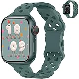 アップルウォッチ バンド 49mm 46mm 45mm 44mm 42mm 41mm 40mm 38mm 対応 apple watch バンド MA様式流行の設計 通気 防汗 蒸れない スポーツシリコンスト 長さ調整可能 iWatch Series 10/9/8/7/6/5/4/3/2/1/SE/Ultra2/U1に対応 appleウォッチ バンド（49/46/45/44/42,グリーン）