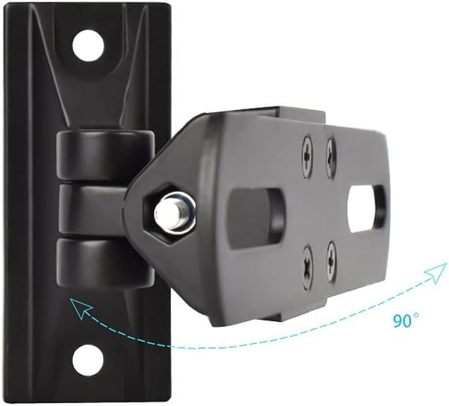 Entertainment Center Shelves Audio Stand Wall Mounted Small Speaker Stand Media Equipment Stage Rack Wall Mounted Speaker Stand 2 Pack Suitable for DVD Players, Cable Boxes (Brass)