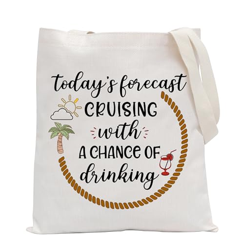 POFULL Cruise Themed Gift Bag - Cocktails, Friends & Groups