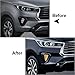 Liru Daytime LED Running Light Front Fog Lamp Turn Signal ABS Black Car for Toyota Innova 2020-2021