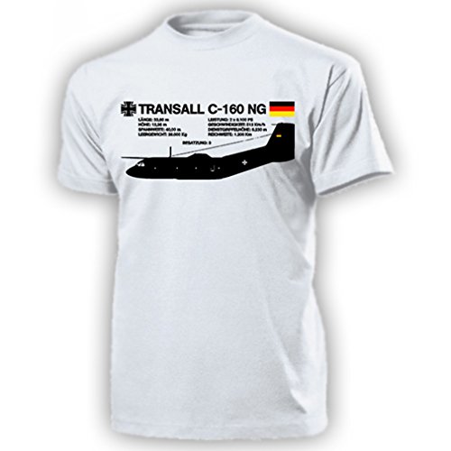 T-shirt Transall C-160 BW idéal pour vos sorties aéronautiques et meetings aériens