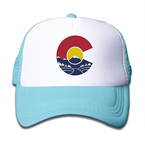 Hittings Rocky Mountain Colorado C Toddler Sunstech creen Trucker Caps Style Great for Kids Skyblue