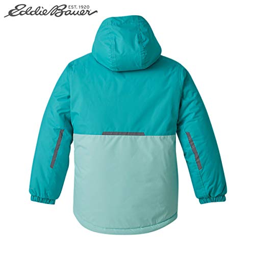 Eddie Bauer Kids' Ski Snow Jacket - Waterproof 3 In 1 Insulated Winter Coat With Removable Shell For Boys And Girls (Xxs-Xl), Size X-Large, Aqua #TOP3