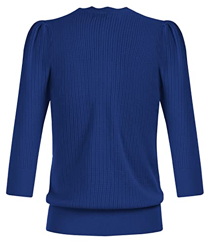 Short Sleeve Cardigans For Women Cropped Cardigan Sweater Open Front Ribbed Shrugs For Dress Royal Blue Xl #TOP3