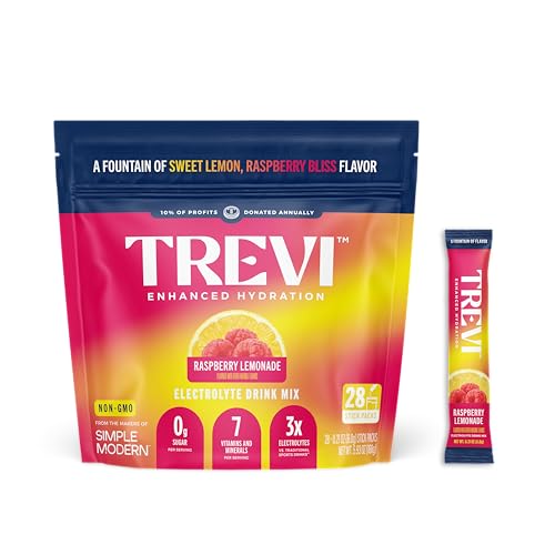 TREVI Everyday Sugar Free Electrolytes Raspberry Lemonade 28 Packets