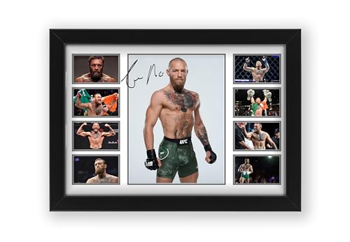 Póster firmado de Conor McGregor, edición limitada, regalo para fanáticos, mercancía coleccionable de recuerdos (sin marco, A3 (30 x 40 cm)