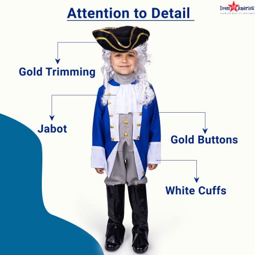 Dress Up America Colonial Patriot Costume With Hat And Wig #TOP2