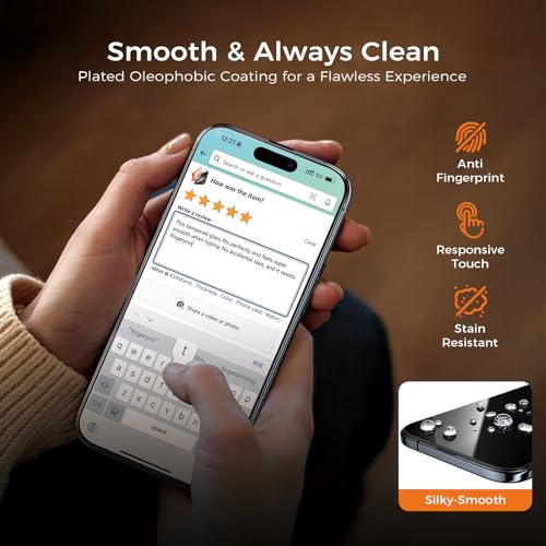 NeverBreak 9H+ Hardness for iPhone Air Screen Protector 12FT Military Grade Protection (Scratch, Shatter, Drop Resistance) Tempered Glass Full Edge Coverage 6.5" 2025, 2 Pack with De-Bubble Card — view 6
