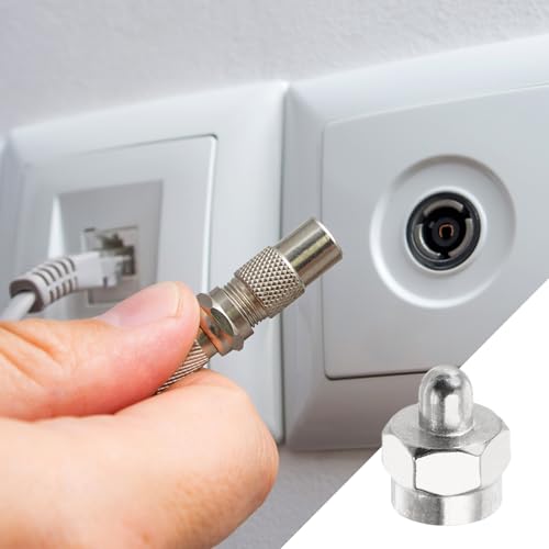 DMiotech 5 Pack F Cap Cover Connector F Male Coaxial Cable Connector Nickel-Plated for Home Wiring Antenna Coaxial Extension Wireless Devices - Image 5