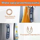 DOQAUS Termometr do grillowania, mięsa, kuchenny, cyfrowy termometr z 3 sekundami, natychmiastowy odczyt, składana długa sonda i ekran LCD, automatyczne włączanie/wyłączanie do kuchni, grilla, BBQ