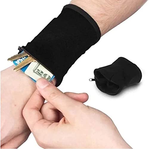 Wrist wallet pouch zipper running travel gym cycling safe sport w…