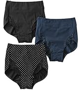 [nissen(ニッセン)] サニタリーショーツ サニタリーショーツ 【365日使える】　抗菌防臭加工・ムレにくい　ポケット付綿混ストレッチ深ばきサニタリーショーツ昼用３枚組（羽付ナプキン対応）