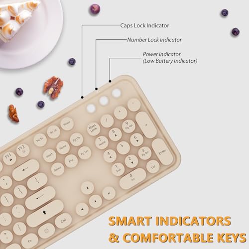 Image of KOOTOP Cute Colorful Wireless Keyboard and Mouse Combo