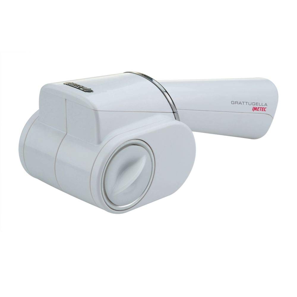 Imetec Grattugella Grattugia Elettrica Ricaricabile, Senza Filo, Formaggio Direttamente nel Piatto, Cordless, Rullo in Acciaio Inox, Autonomia 1 ora, Funzionamento a Pressione, Impugnatura Ergonomica