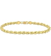 Abbie+Cleo Gold Rope Chain for Men and Women in Real 10k or 14k Gold - Gold Rope Chain Bracelets