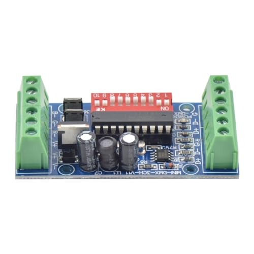 Controlador fácil MINI-DMX-3CH-V1 de 3 canales y voltaje bajo DC5V-24V para tira de luz