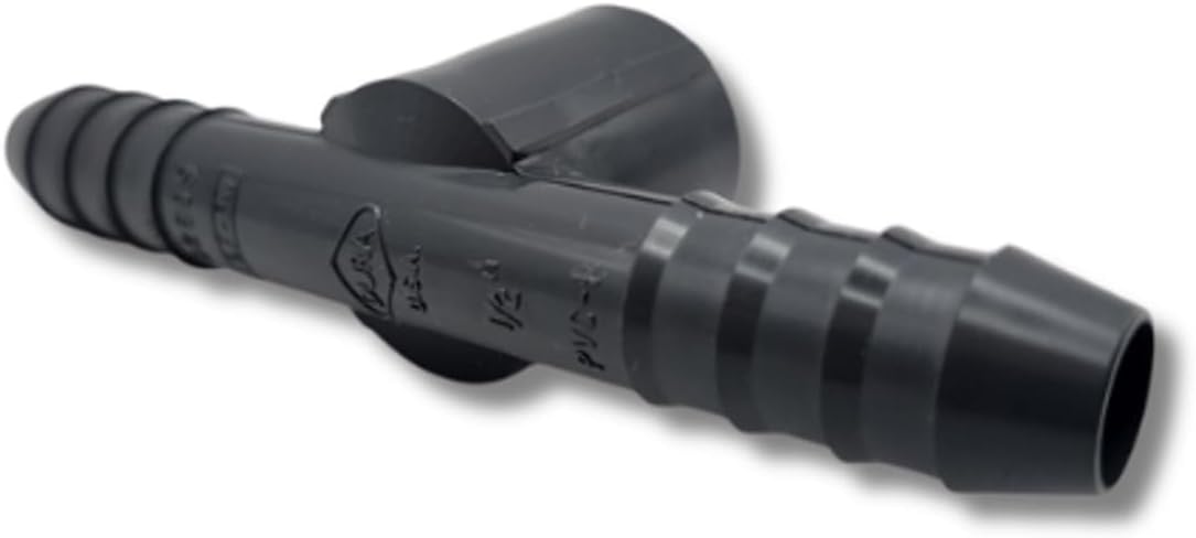 Dura Plastics Lasco Schedule 40 PVC Barbed Female Combo Tee – Barb × FPT for Irrigation, Water Lines – Durable PVC Hose Fitting 1402-010 (1 1/2" Barb x 1 1/2" FPT Tee, 5)