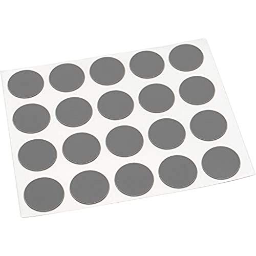 Adsamm® / 20 x caches adhésifs pour tête de vis / gris foncé / Ø 13 mm / rond / caches autocollants avec fine épaisseur 0,45 mm, d'Adsamm® Cover
