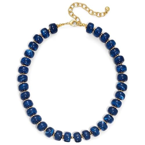 Collier de perles unique en acrylique de haute qualité et design géométrique