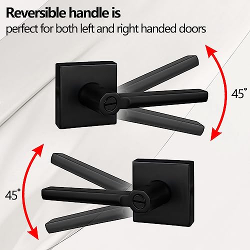 Image of NEWBANG (15Pack Bed /Bath Room Door Lever for Privacy Bathroom and Interior Door Door Lock Handle in Aged Matt Black