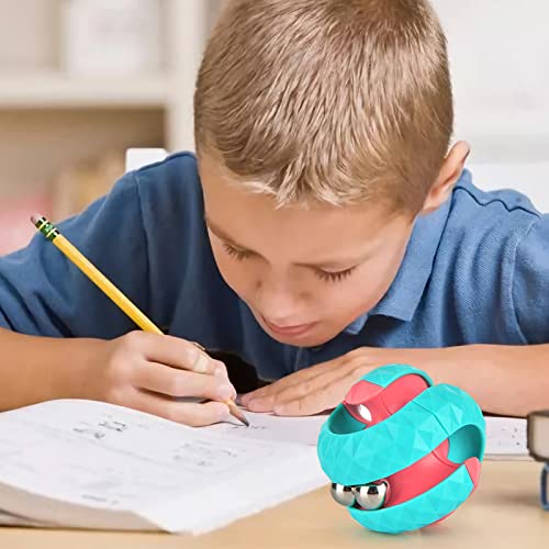 2Cps Track Pinball Finger Spinner, Orbit Ball Toy, Fidget Cube Top Spinning Toy, Novelty Beads Track Infinity Cube Stress Relief Balls Creative Sensory Toys Puzzle Games For Kids Children Adults #TOP6