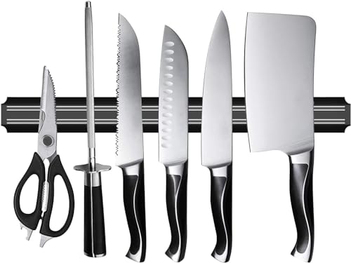 Generic AHOO Magnetic Knife Strips, 20 Inch Magnetic Knife Storage Strip, Knife Holder, Knife Bar Block Magnet, Kitchen Utensil Holder, Tool Holder, Multipurpose Magnetic Knife Rack 50cm Strong
