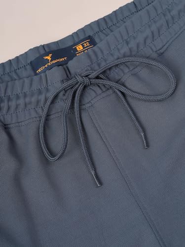 Image of TECHNOSPORT Men Mid Rise Solid Regular Fit Track Pant with Technodry, Antimicrobail for Gym, Workout, Sports and Regular Use