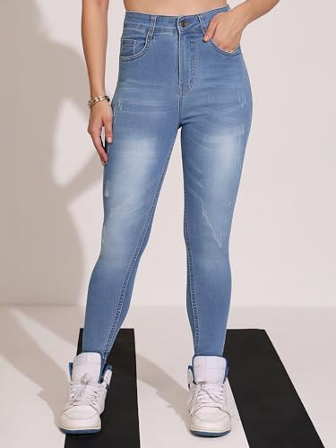 Image of Dolce Crudo Women's Super Skinny High-Rise Regular-Length Stretchable Denim Jeans