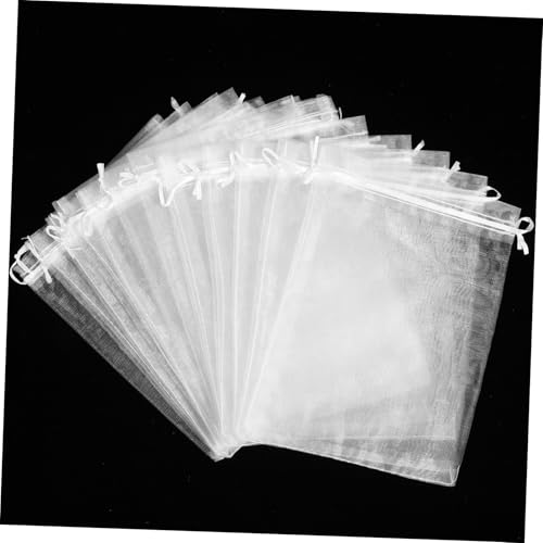 ibasenice 50piezas Bolsas De Protección contra Insectos para Frutas Bolsas De Malla Cordón Cubiertas Protectoras para Frutas para Árboles Frutales Unidades Material De Duradero