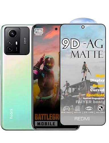 FAIYER BEAT Premium Tempered Glass for redmi note 12s (matte finish glass, Pack of 1) Full Screen Coverage gaming matte Screen Protector Guard (Redmi note 12s)