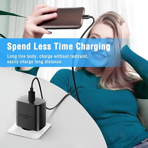 Image of Samsung 45W Super Fast Charger Type C, for Samsung Galaxy S25 S24 Charger Block with 3.3 FT Type C Charging Cord for Samsung Galaxy S25 Edge S24+ /Ultra /S22 /S21 /S20 /Note10 /20, Nothing Phone 3, Black