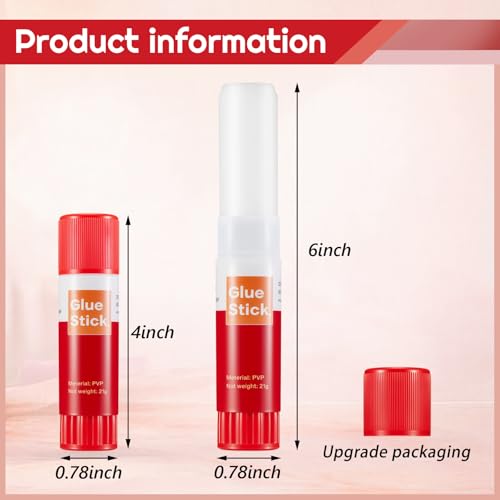 Image of Outus 6 3D Printer Glue Sticks for Hot Bed PVP 3D Printer Adhesive Solid Glue Sticks for PLA /ABS /PETG /PC /TPU Hot Bed Removing Printing Models (Red,Bright)