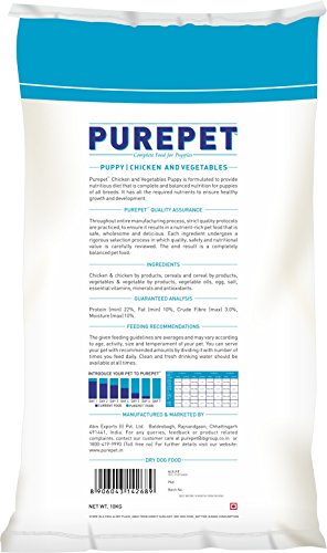 Image of Purepet Chicken and Vegetables Adult Dog Food, 9 kg & Chicken & Vegetables Puppy Dog Food, 10kg