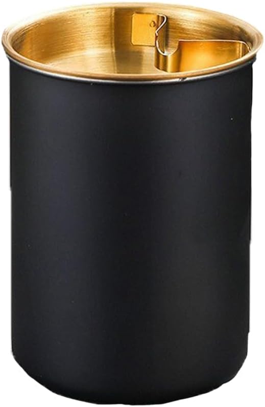 Car Ashtray fit for Mini 2-Doors4-Doors One First One 55kW, Portable Travel Auto Car Ashtray, Easy Clean Up Detachable Car Ashtray with LED Light,E Gold
