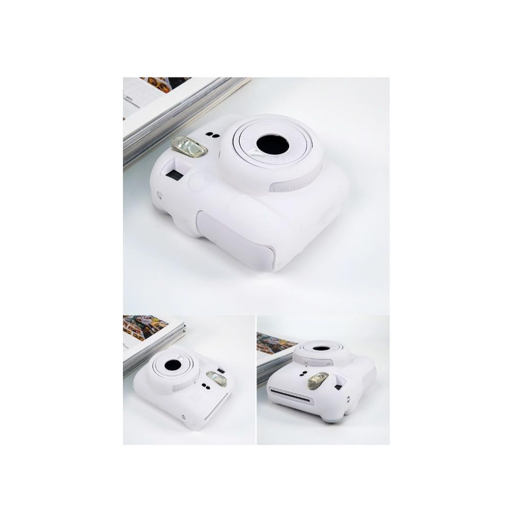Miękki silikonowy futerał na aparat przezroczysty gumowy pancerz osłona korpusu osłona do aparatu Fujifilm Instax Mini 12 Instant Film, Przezroczysty
