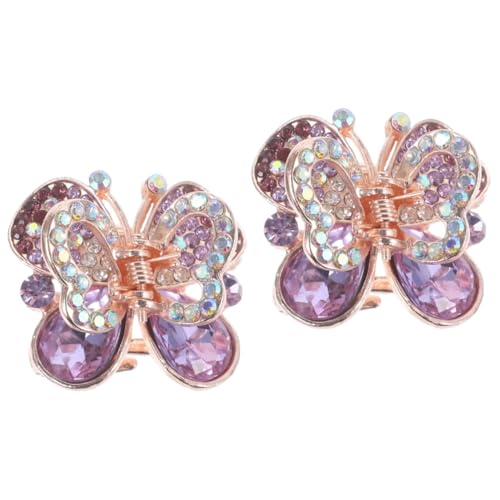 Pince à cheveux en strass pour cheveux fins : lot de 2 barrettes en métal élégantes