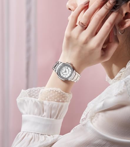 Montre femme étanche acier carré finie la peur des rayures - 4