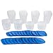 Chef Buddy Kitchen Organization Carousel - Food Storage Containers and Plastic Storage Bins With Lids, 11” W x 11” L x 8” H, Clear, Blue