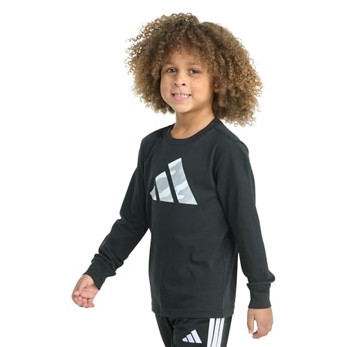 adidas Boys' Long Sleeve Halftone Camo Logo Tee3