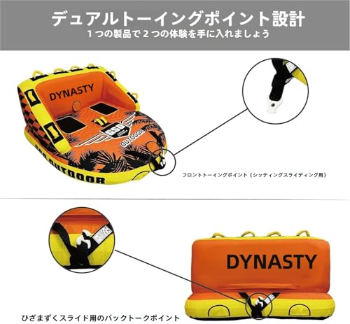 XINBU トーイングチューブ 3人用 グリーン