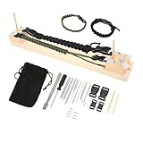 Jwthee Kit De Pulseras De Paracord, Plantilla Paracord Jig Kit De Fabricante De Pulseras Herramienta De Fabricación De Muñequeras, Telar Pulseras Plantilla De Paracord De Longitud Ajustable