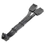 12VHPWR 90 Degree Adapter to 2X 8Pin: 16AWG 16 PIN GPU Right Angle PCI-E 5.0 Extension for for Graphic Card GPU 12+4pin RTX 3090Ti 4070Ti 4080 4090 (Type B)