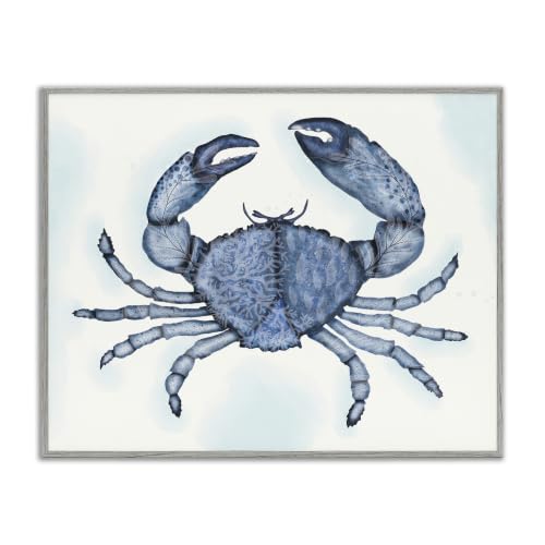 Blue Crab Claws Sea Life Pattern, 11 x 14 Inch Framed Giclée Print