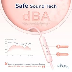 Tribit Kids Headphones Wired with Microphone, Starlet01 Safe Sound Tech 85/94dBA Volume Limited, SharePair, HiFi Stereo Foldable Over-Ear Headphones for Kids for School/Travel/iPad/Kindle/Switch - immagine 3