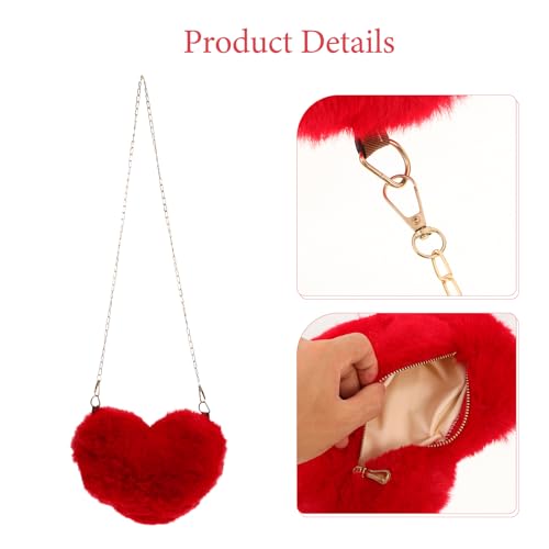 Sac en peluche rouge bandoulière moderne résout le manque de style - 4