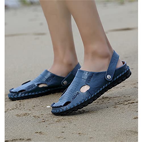 Men Sandals Genuine Leather Beach Trekking Comfortable Outdoor Beach Slippers Size(43)4