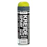 GRIP Eventbasics Kreidespray 500 ml, neongelb, mit Überkopfdüse, Sprühkreide...